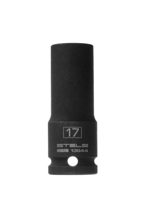Головка ударная удлиненная шестигранная, 17 мм, 1/2, CrMo Stels