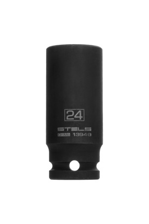 Головка ударная удлиненная шестигранная, 24 мм, 1/2, CrMo Stels