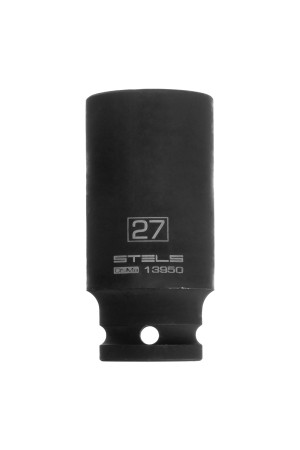 Головка ударная удлиненная шестигранная, 27 мм, 1/2, CrMo Stels