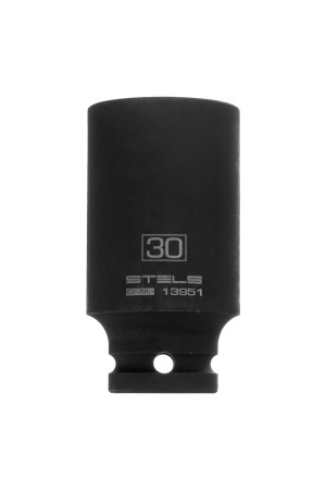 Головка ударная удлиненная шестигранная, 30 мм, 1/2, CrMo Stels