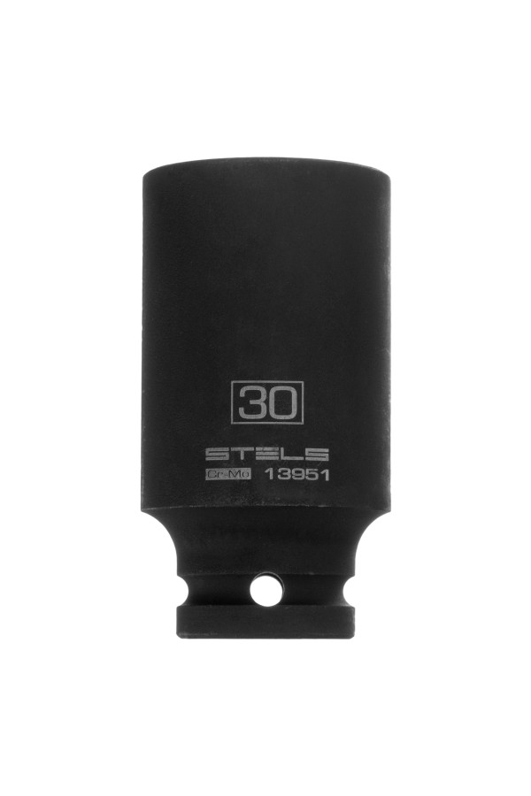 Головка ударная удлиненная шестигранная, 30 мм, 1/2, CrMo Stels