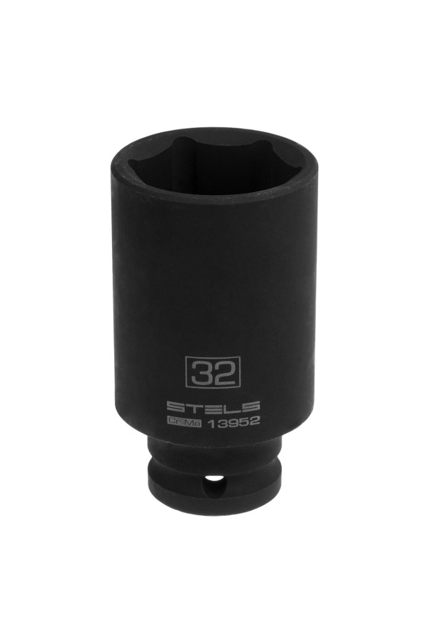 Головка ударная удлиненная шестигранная, 32 мм, 1/2, CrMo Stels