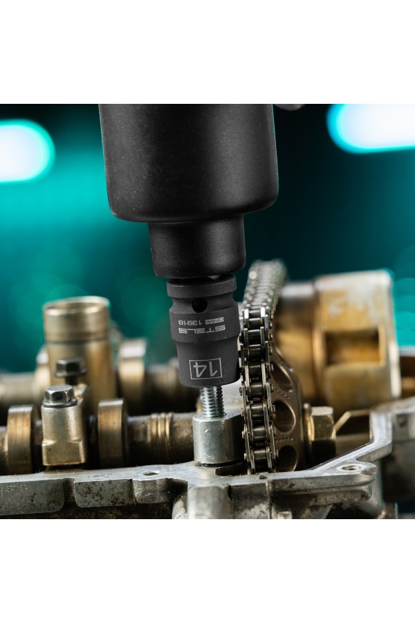 Набор шестигранных ударных торцевых головок, 1/2, 10-24 мм, 10 шт, Stels