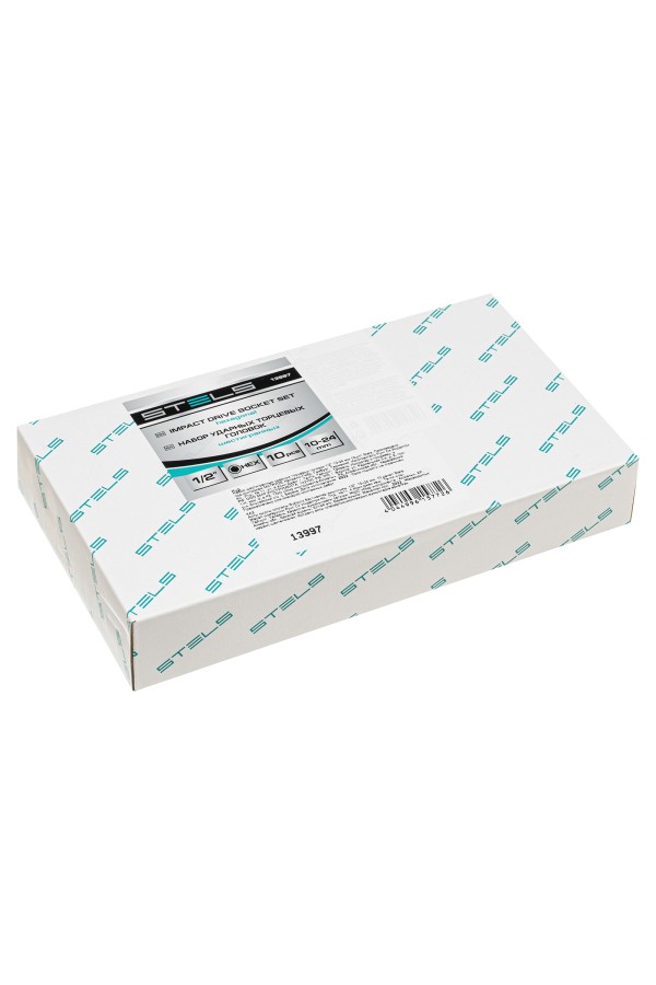 Набор шестигранных ударных торцевых головок, 1/2, 10-24 мм, 10 шт, Stels