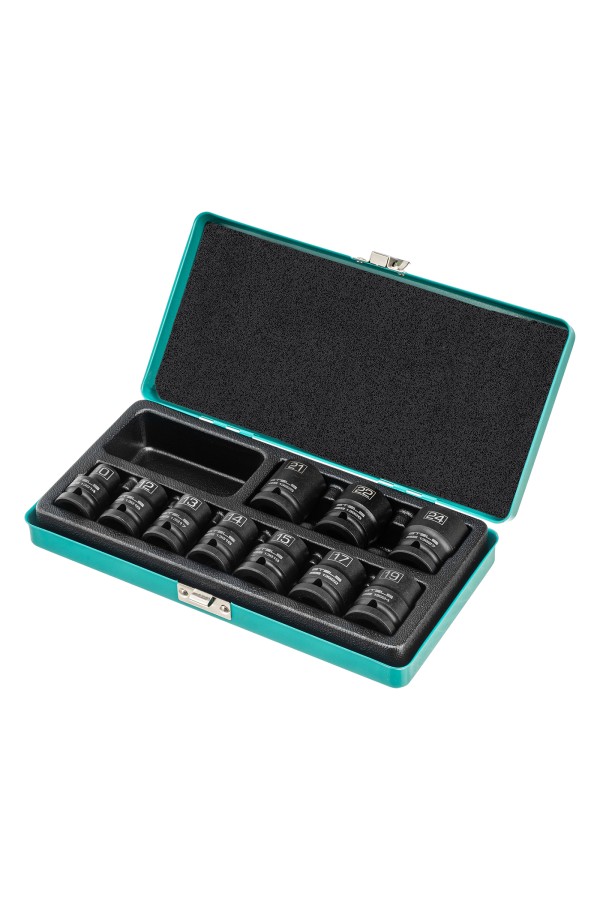 Набор шестигранных ударных торцевых головок, 1/2, 10-24 мм, 10 шт, Stels