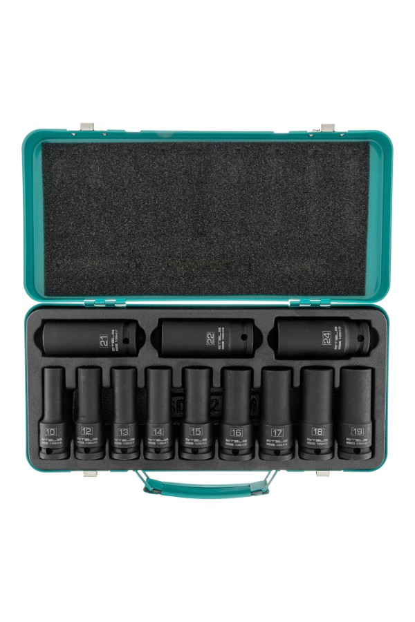 Набор ударных глубоких шестигранных торцевых головок, 1/2