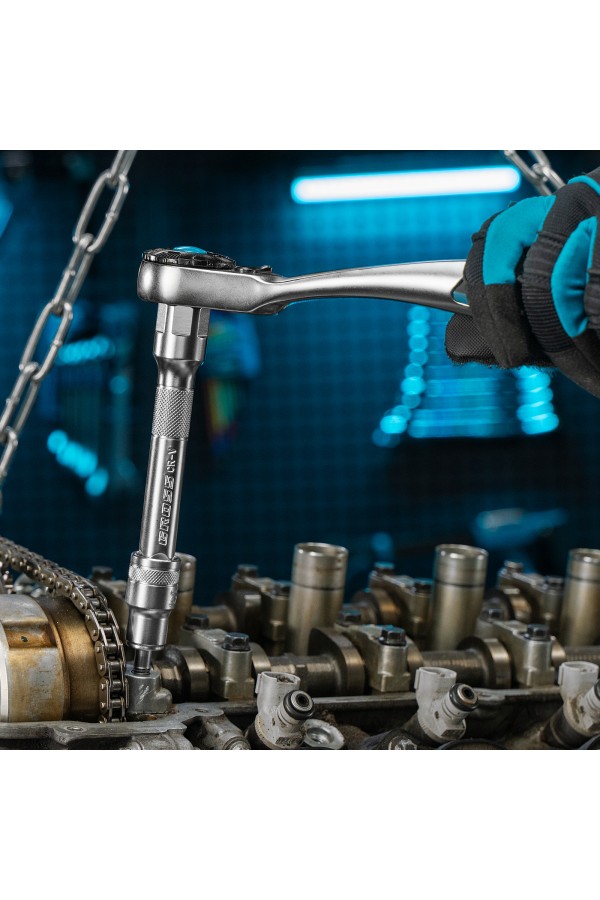 Набор торцевых головок, трещотка 120 зубьев, 1/2