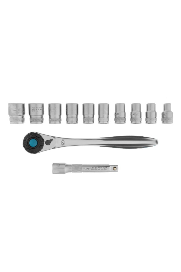 Набор торцевых головок, трещотка 120 зубьев, 1/2