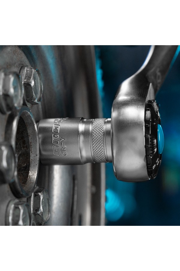 Набор торцевых головок, трещотка 120 зубьев, 1/2