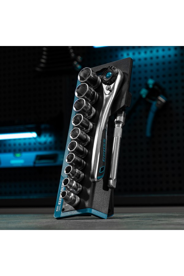 Набор торцевых головок, трещотка 120 зубьев, 3/8