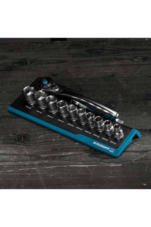 Набор торцевых головок, трещотка 120 зубьев, 3/8