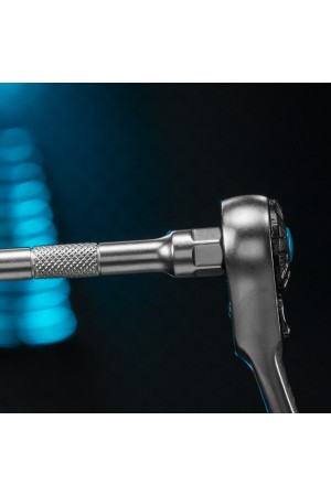 Набор торцевых головок, трещотка 120 зубьев, 1/4