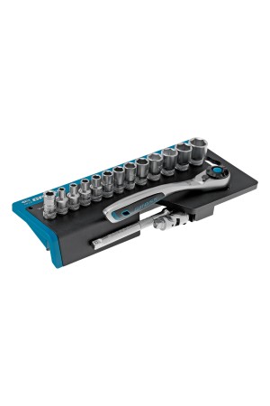 Набор торцевых головок, трещотка 120 зубьев, 1/4