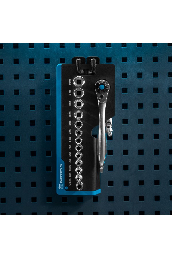 Набор торцевых головок, трещотка 120 зубьев, 1/4