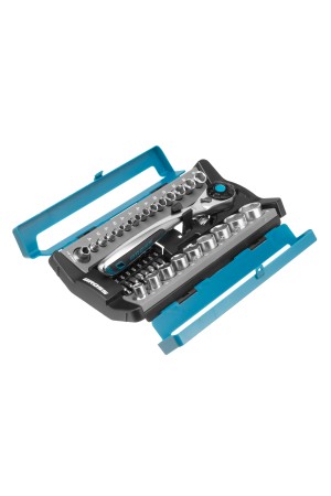 Набор торцевых головок, трещотка 120 зубьев, 1/2