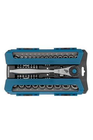 Набор торцевых головок, трещотка 120 зубьев, 1/2