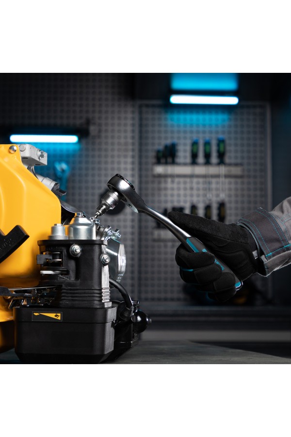 Набор торцевых головок, трещотка 120 зубьев, 1/2