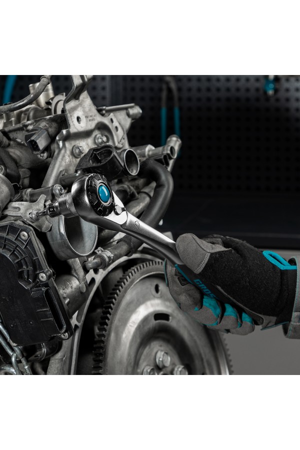 Набор торцевых головок, трещотка 120 зубьев, 1/2