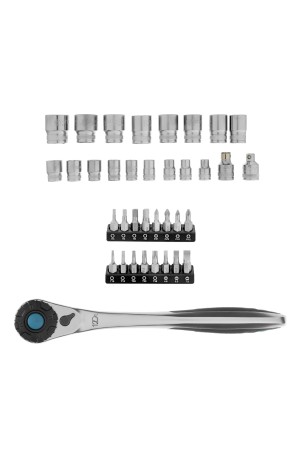 Набор торцевых головок, трещотка 120 зубьев, 1/2