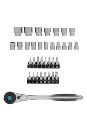 Набор торцевых головок, трещотка 120 зубьев, 1/2