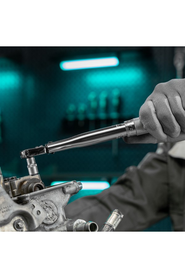 Ключ динамометрический, 5-24 Нм, 1/4, CrV, хромированная Stels