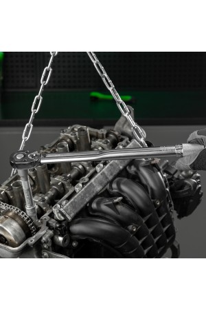 Ключ динамометрический, 28-210 Нм, 1/2, CrV, хромированный, быстрый сброс Stels