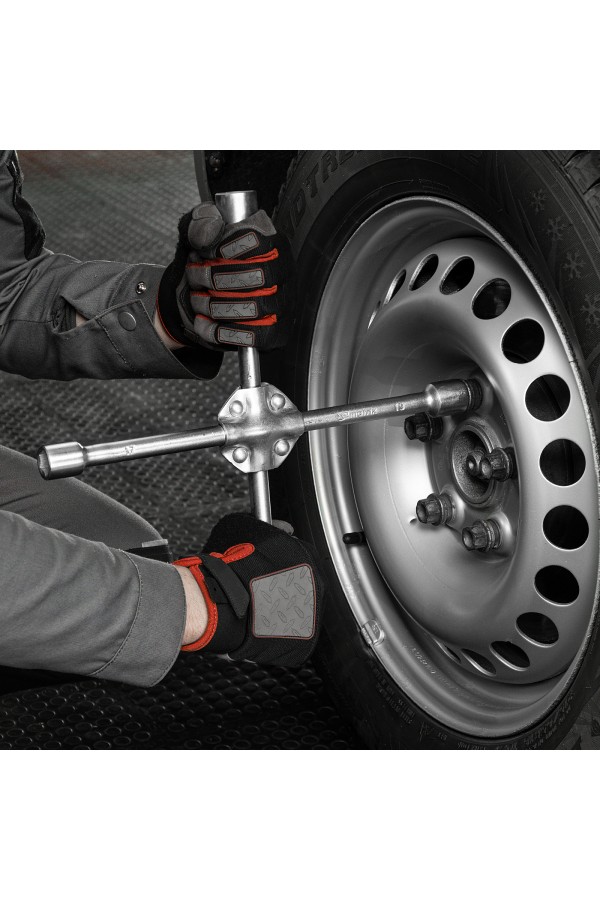 Ключ-крест баллонный, 17 х 19 х 21 х 22 мм, усиленный, толщина 16 мм Matrix Professional