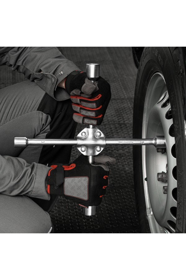 Ключ-крест баллонный, 17 х 19 х 21 х 22 мм, усиленный, толщина 16 мм Matrix Professional