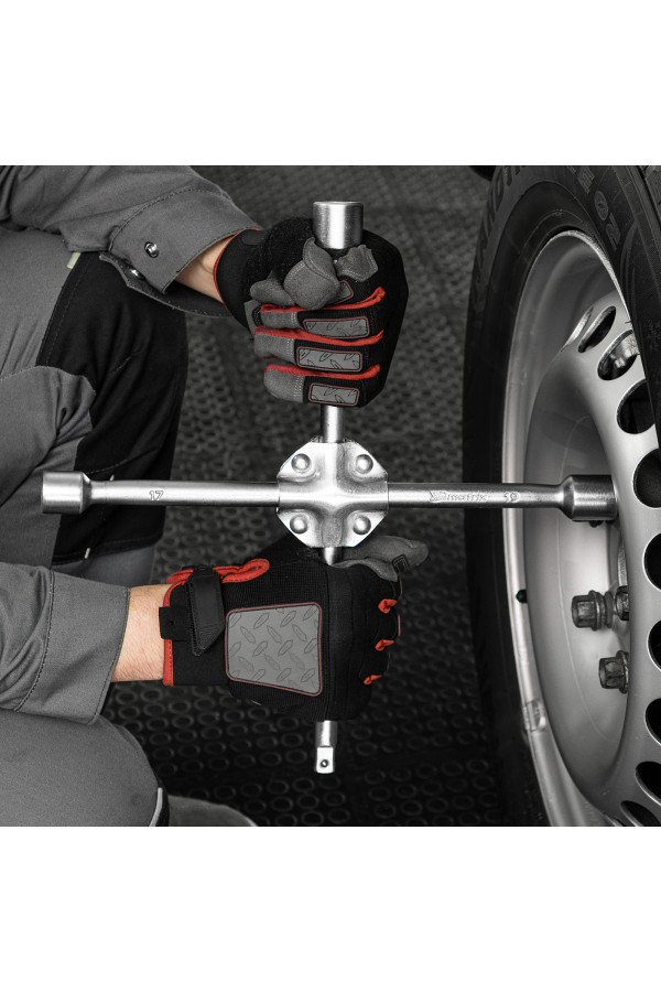 Ключ-крест баллонный, 17 х 19 х 21 мм, под квадрат 1/2, усиленный, толщина 16 мм Matrix Professional