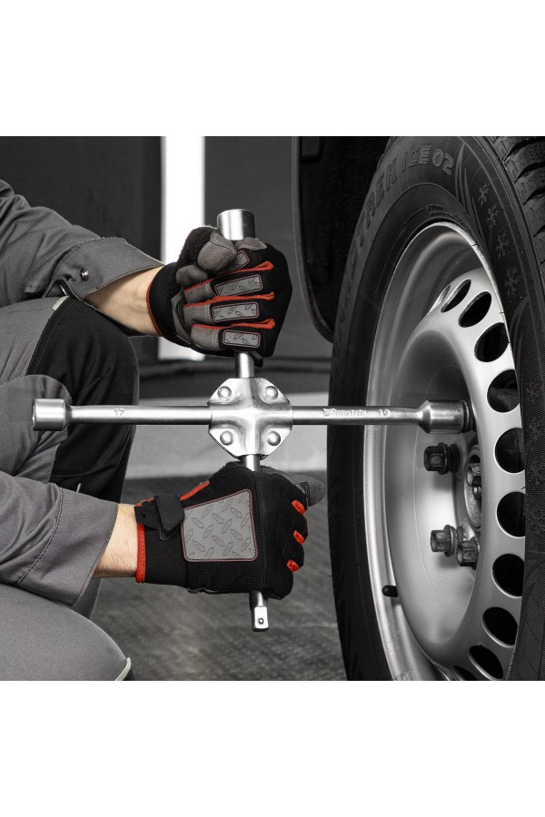 Ключ-крест баллонный, 17 х 19 х 21 мм, под квадрат 1/2, усиленный, толщина 16 мм Matrix Professional