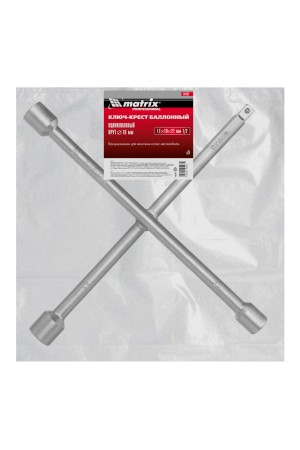 Ключ-крест баллонный, 17 х 19 х 21 мм, под квадрат 1/2, толщина 16 мм Matrix