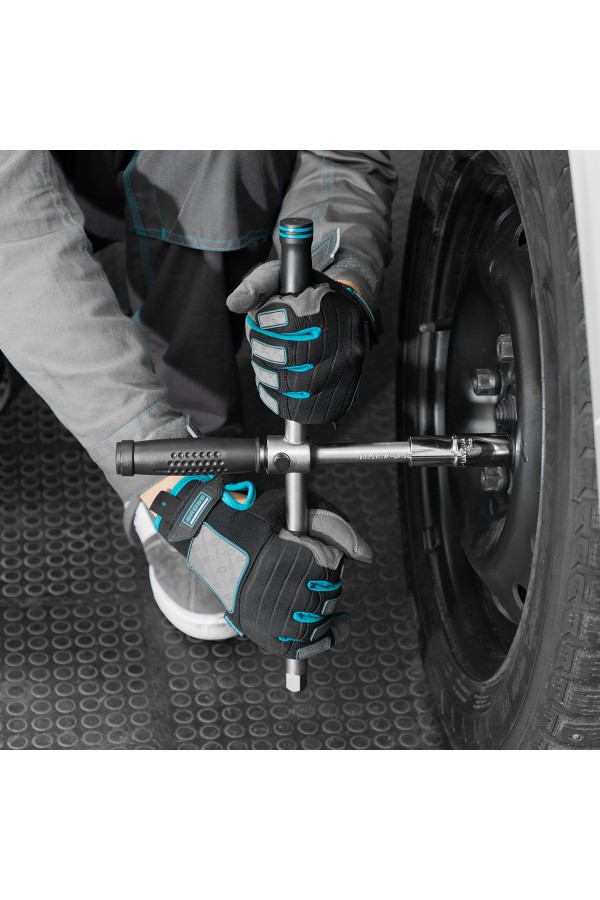 Ключ-крест баллонный, складной с изменяющимся рычагом, 17 мм, 19 мм, 21 мм, 23 мм, CrV, хромированный Gross