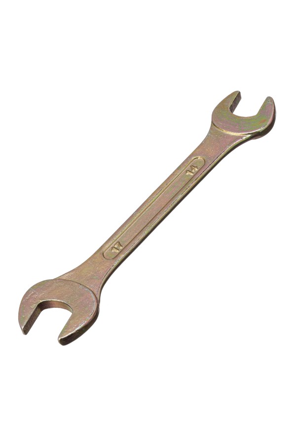 Ключ рожковый, 14 х 17 мм, желтый цинк Сибртех