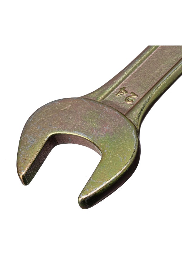 Ключ рожковый, 24 х 27 мм, желтый цинк Сибртех