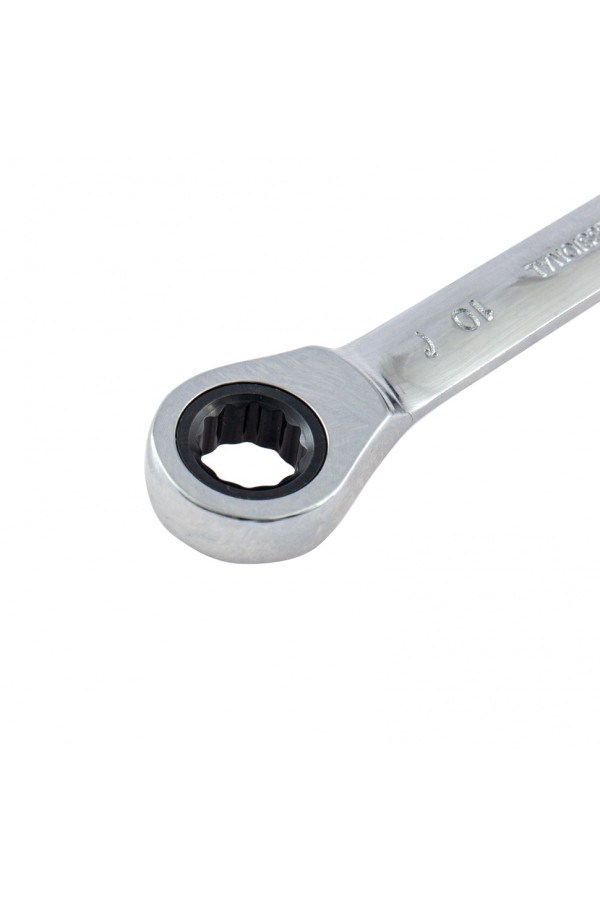 Ключ накидной трещоточный, 8 х 10 мм, CrV, зеркальный хром Matrix