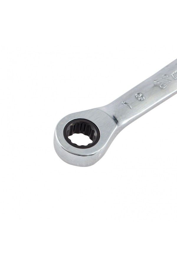 Ключ накидной трещоточный, 8 х 10 мм, CrV, зеркальный хром Matrix