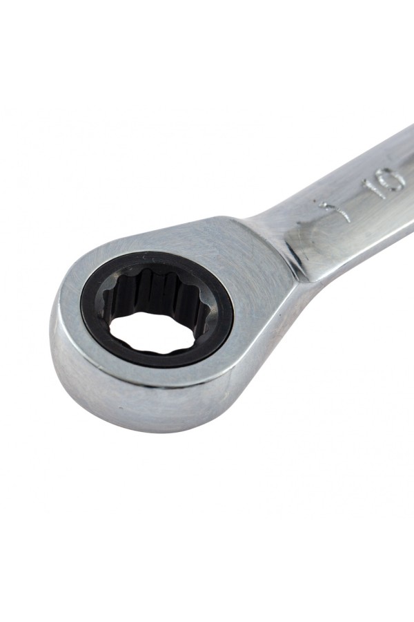 Ключ накидной трещоточный, 10 х 12 мм, CrV, зеркальный хром Matrix