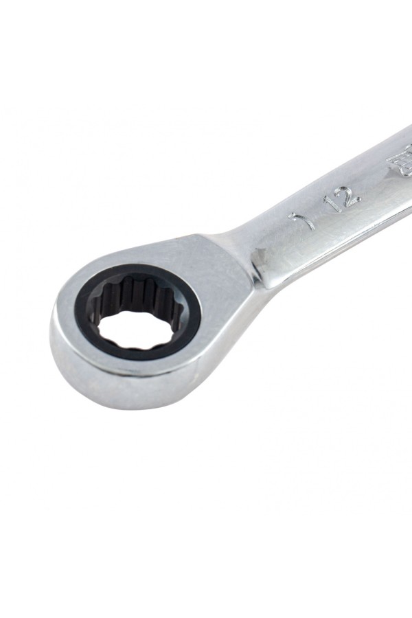 Ключ накидной трещоточный, 12 х 14мм, CrV, зеркальный хром Matrix