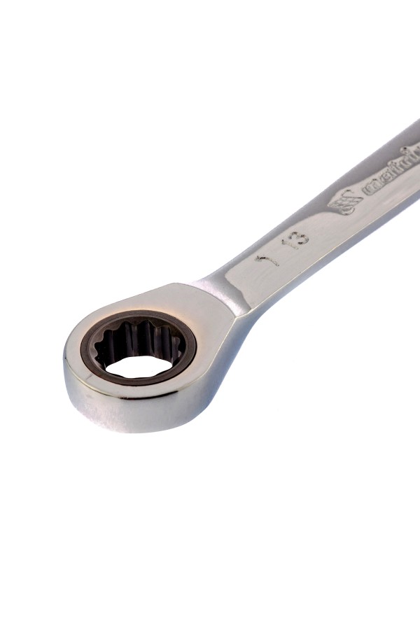 Ключ накидной трещоточный, 13 x 14 мм, CrV, зеркальный хром Matrix