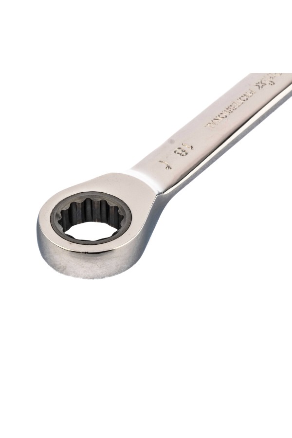 Ключ накидной трещоточный, 16 x 18 мм, CrV, зеркальный хром Matrix