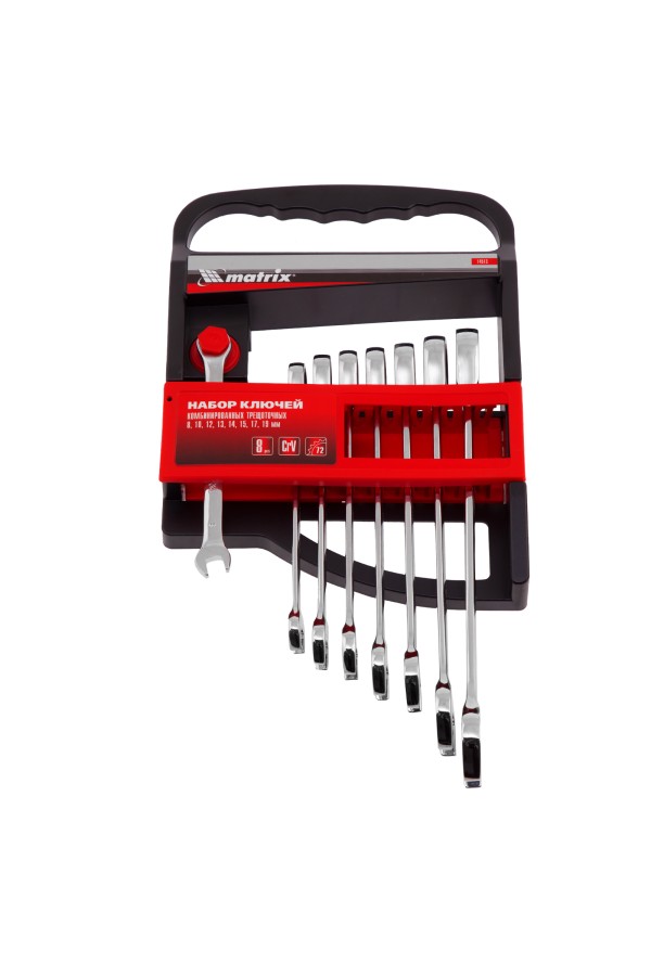 Набор ключей комбинированных, трещеточных 8 шт Matrix