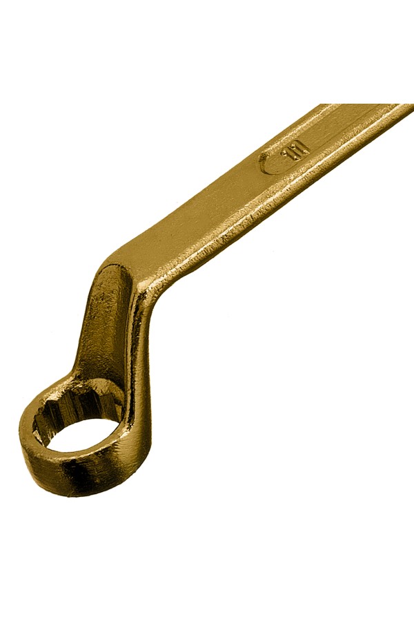 Ключ накидной, 10 х 11 мм, желтый цинк Сибртех