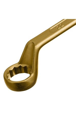 Ключ накидной, 19 х 22 мм, желтый цинк Сибртех