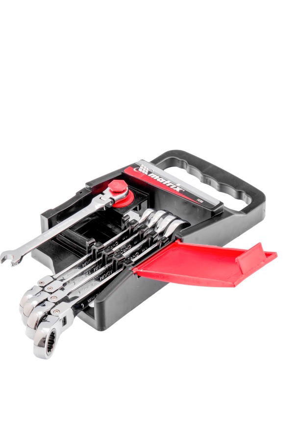 Набор ключей комбинированных, трещоточных шарнирных 5 шт. Matrix