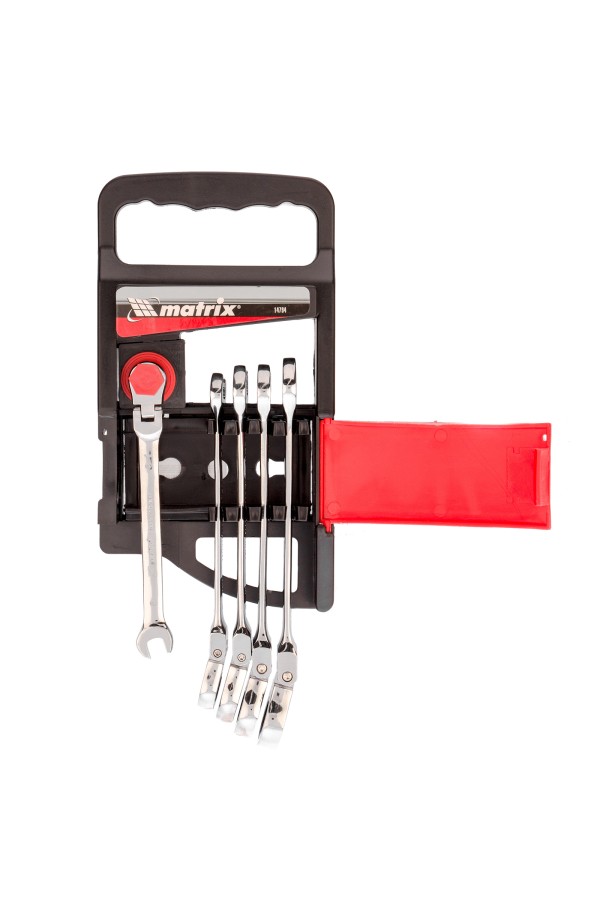 Набор ключей комбинированных, трещоточных шарнирных 5 шт. Matrix