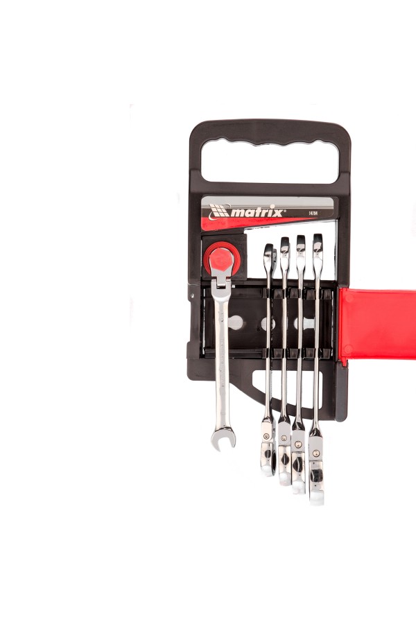 Набор ключей комбинированных, трещоточных шарнирных 5 шт. Matrix