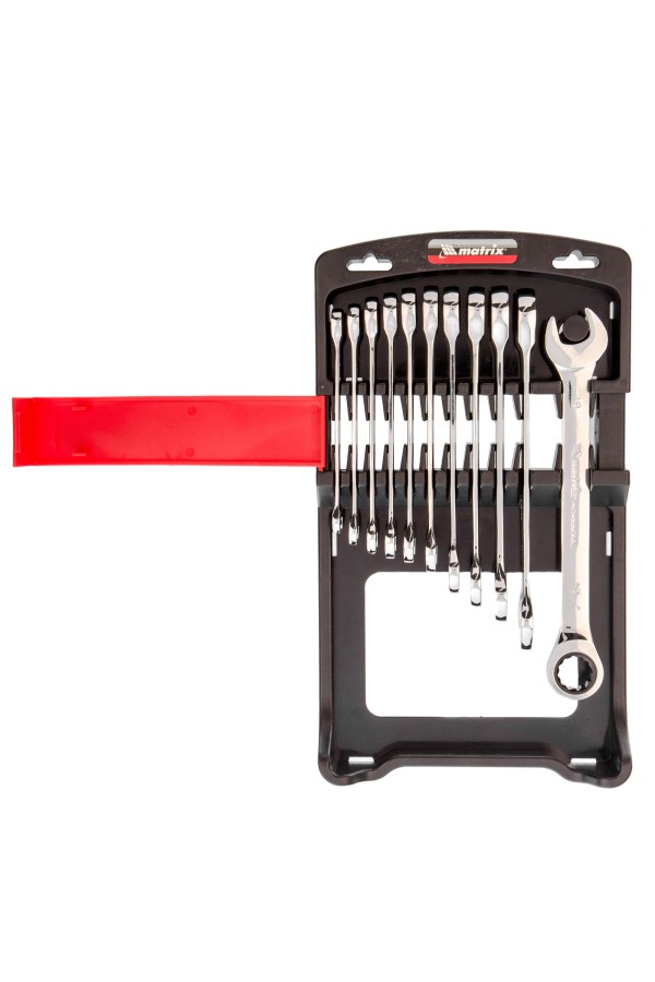 Набор ключей комбинированных, трещоточных 11 шт. Matrix