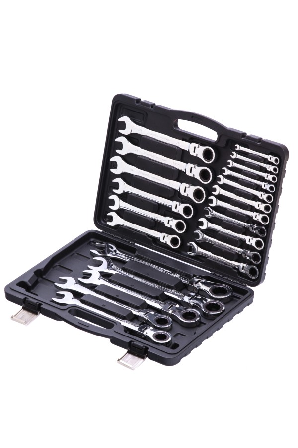 Набор ключей комбинированных, трещоточных шарнирных 13 шт. Matrix