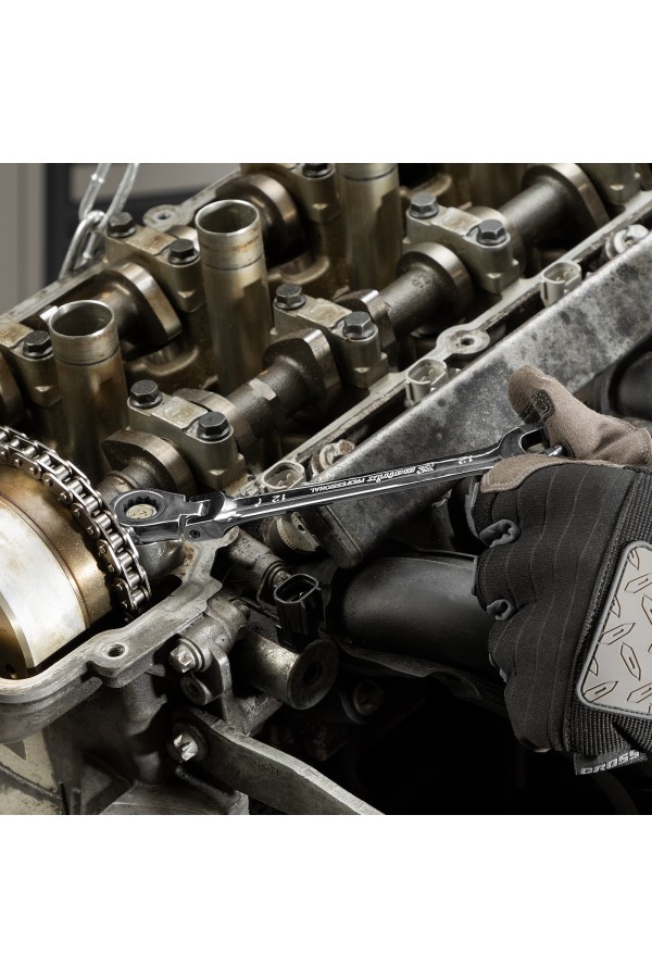 Набор ключей комбинированных, трещоточных шарнирных 13 шт. Matrix