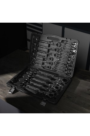 Набор ключей комбинированных, трещоточных шарнирных 22 шт. Matrix